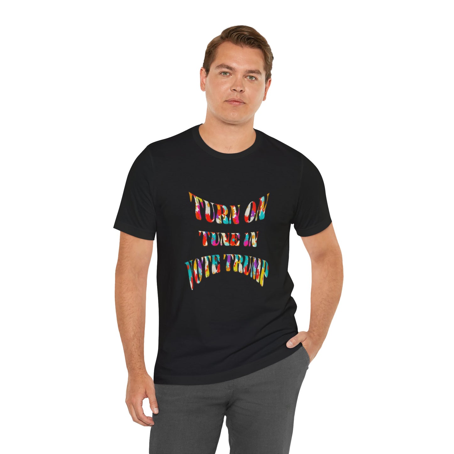 Turn On Tune In Vote Trump (cotton t-shirt)