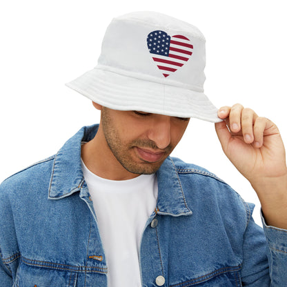 American Heart Bucket Hat (white)