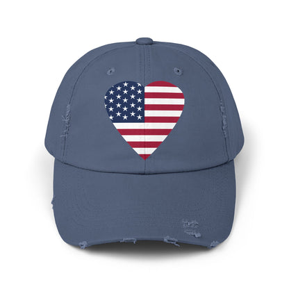 American Heart Distressed Cap