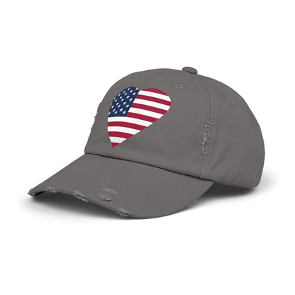 American Heart Distressed Cap