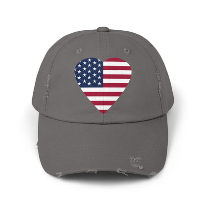 American Heart Distressed Cap