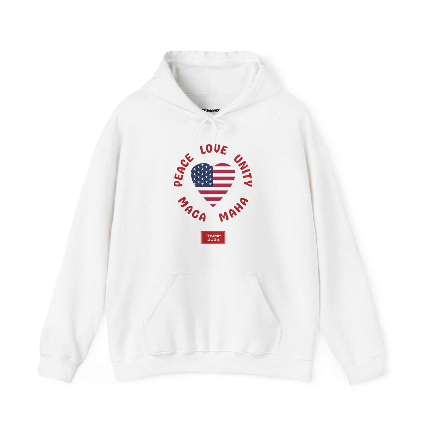 PEACE LOVE UNITY MAGA MAHA (hoodie)