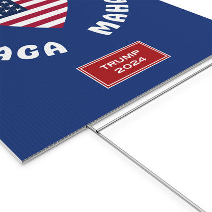 PEACE LOVE UNITY MAGA MAHA (yard sign)