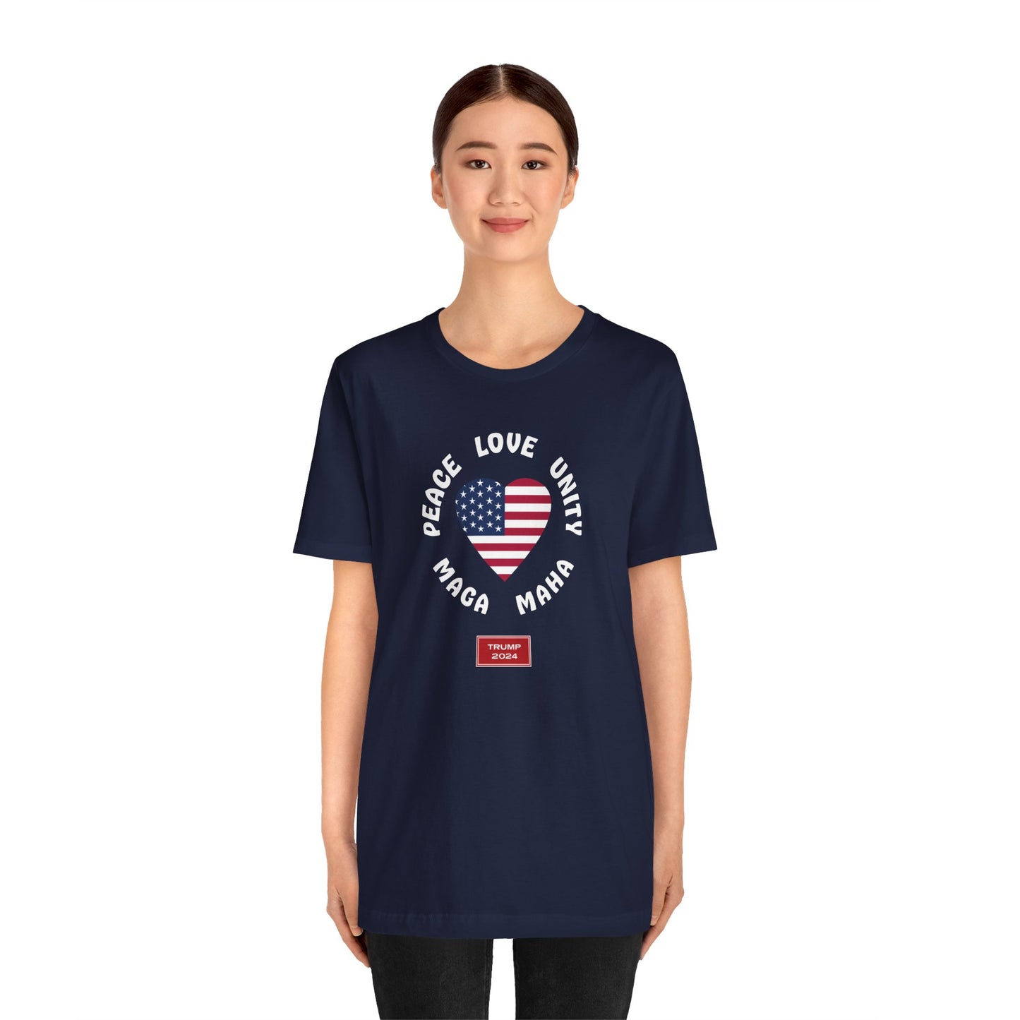 PEACE LOVE UNITY MAGA MAHA (cotton t-shirt)