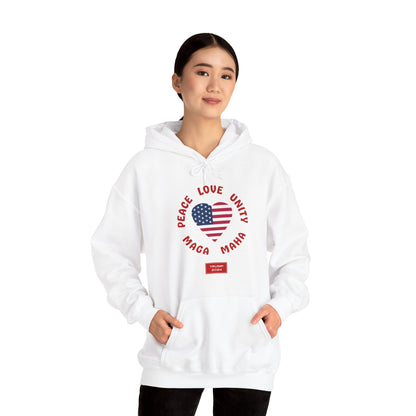 PEACE LOVE UNITY MAGA MAHA (hoodie)